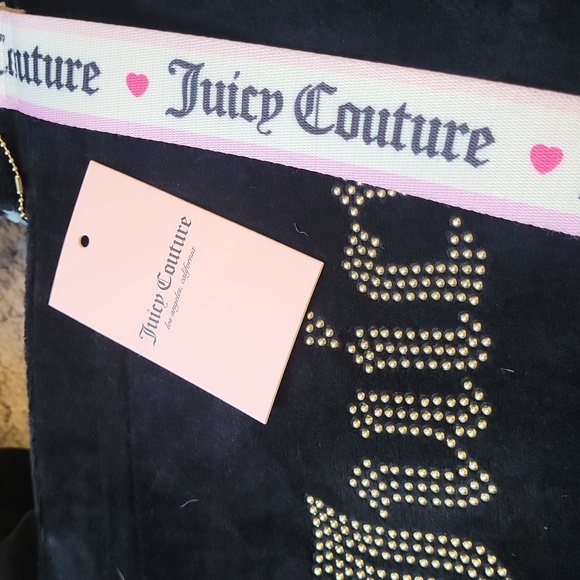 Juicy Couture Black Tote with Rhinestone Logo - Picture 8 of 8